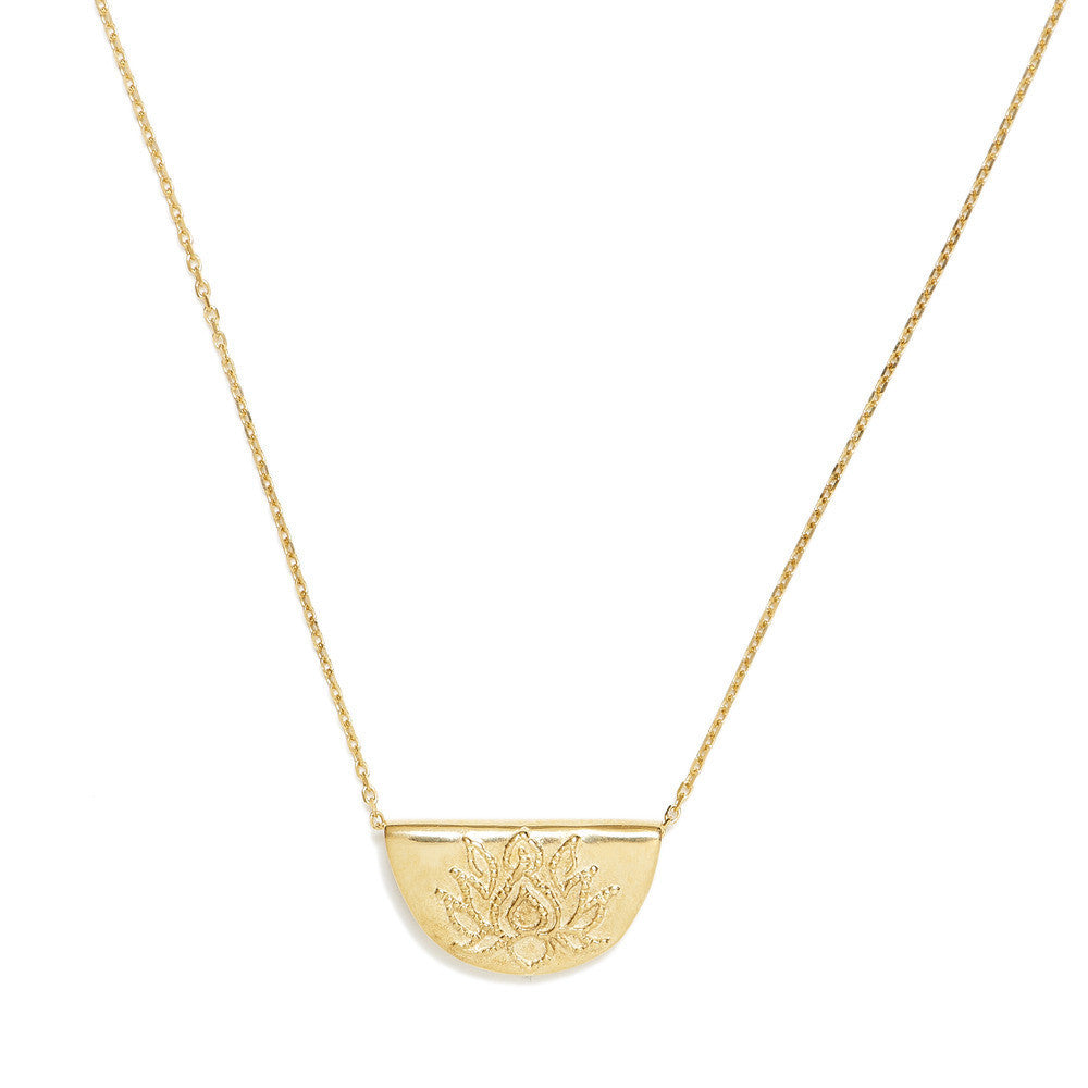 BY CHARLOTTE LOTUS SHORT NECKLACE SILVER PLATED main image 1