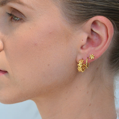 Linda Tahija Daisy Stud Earrings, Gold or Silver
