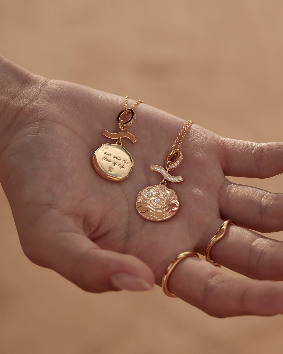 By Charlotte Flow of Life Necklace, Gold