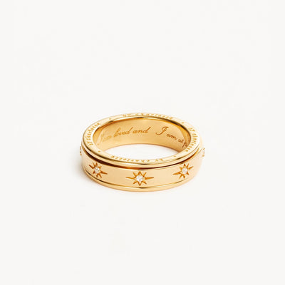 By Charlotte I Am Loved Spinning Meditation Ring, Gold