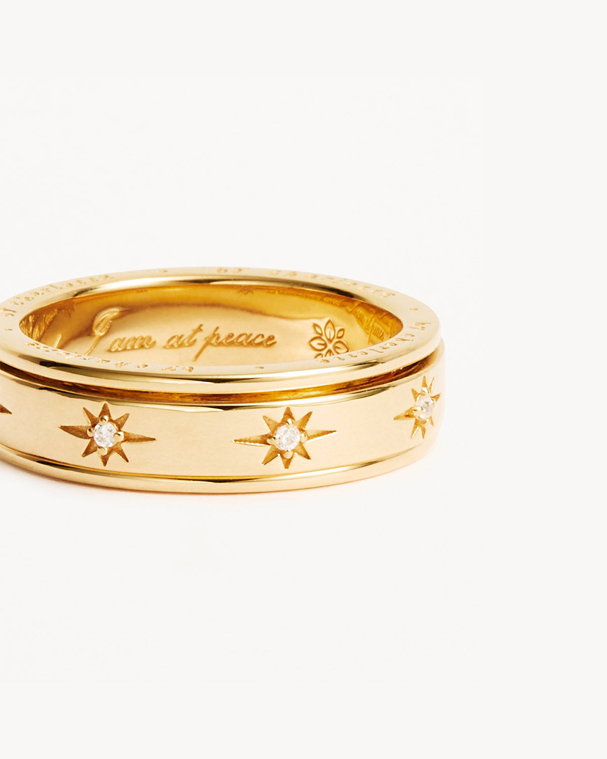 By Charlotte I Am Loved Spinning Meditation Ring, Gold