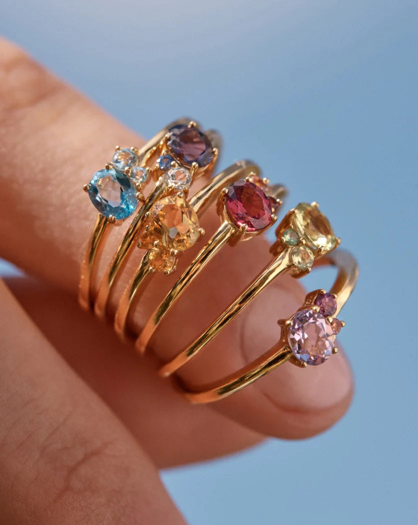 By Charlotte Kindred December Birthstone Ring, Gold or Silver