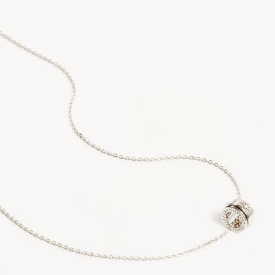 By Charlotte I Am Loved Spinning Meditation Necklace, Silver