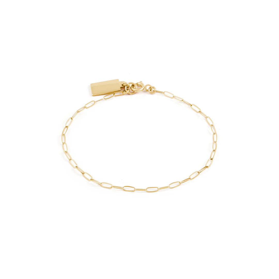 Alana Maria Rectangle Tag Bracelet, Gold