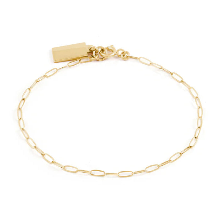 Alana Maria Rectangle Tag Bracelet, Gold