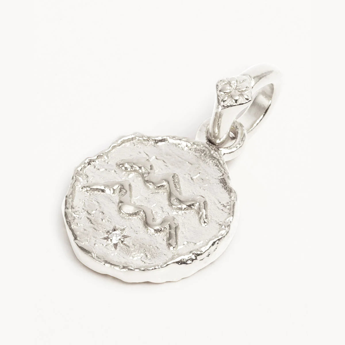 By Charlotte Cosmic Love Reversible Zodiac Pendant, Silver