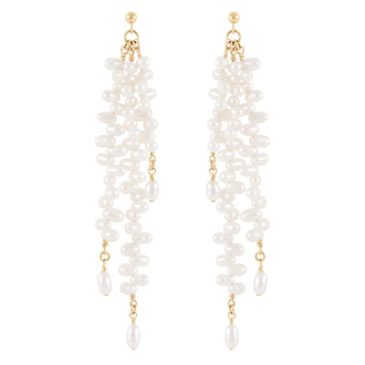 Alana Maria Angelina Earrings, Gold