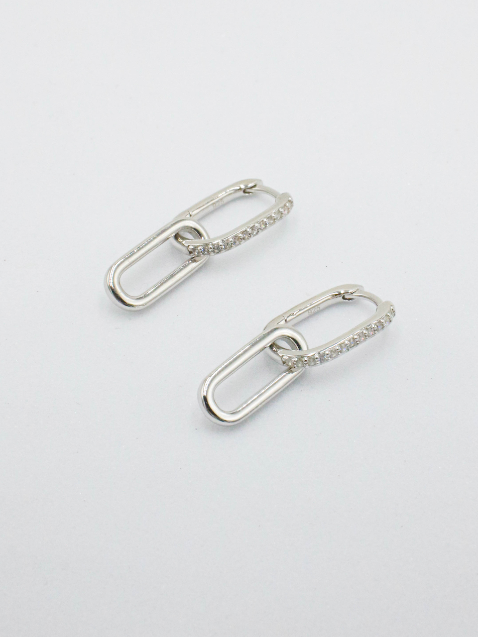 Avant Studio Celine Earrings Pavé, Silver