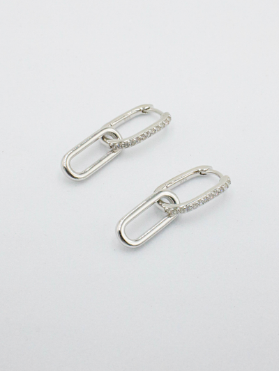 Avant Studio Celine Earrings Pavé, Silver