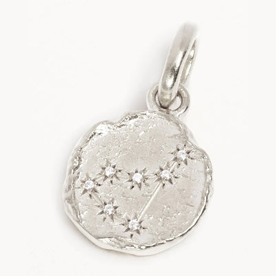 By Charlotte Cosmic Love Reversible Zodiac Pendant, Silver