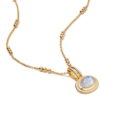 Daisy London Moonstone Pendant Necklace, Gold