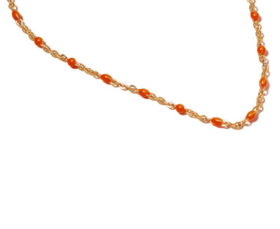 Daisy London Treasures Coral Beaded Necklace, Gold