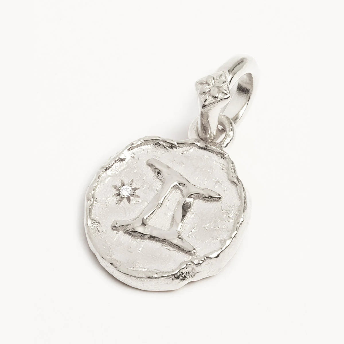 By Charlotte Cosmic Love Reversible Zodiac Pendant, Silver