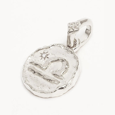 By Charlotte Cosmic Love Reversible Zodiac Pendant, Silver