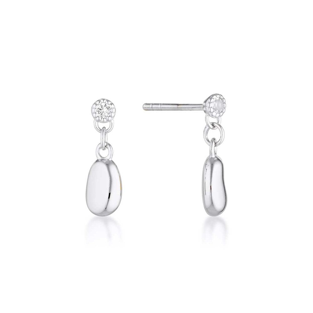 Linda Tahija Alga Earrings White Topaz, Gold or Silver