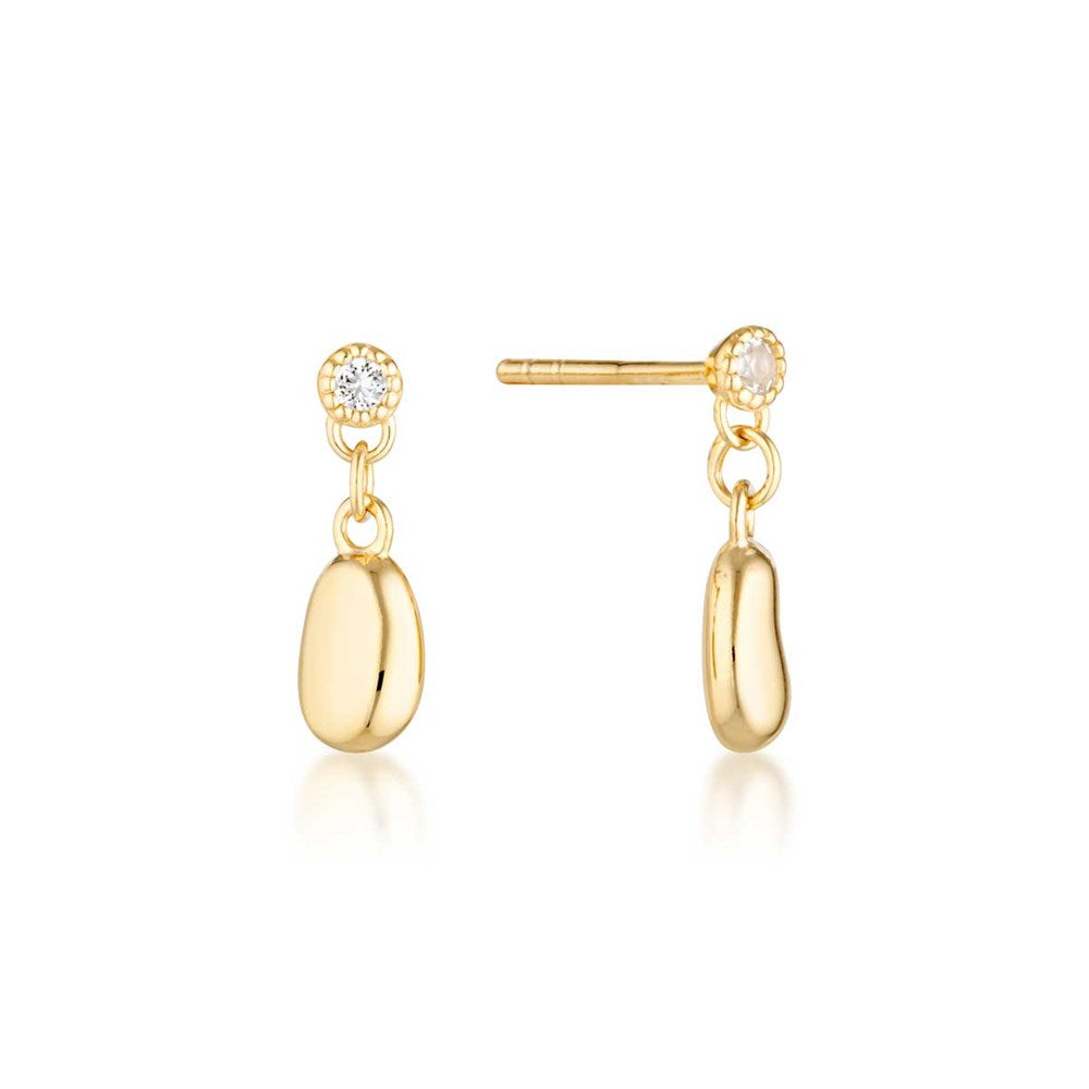 Linda Tahija Alga Earrings White Topaz, Gold or Silver