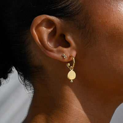 Linda Tahija Field Hoop Earrings, Gold