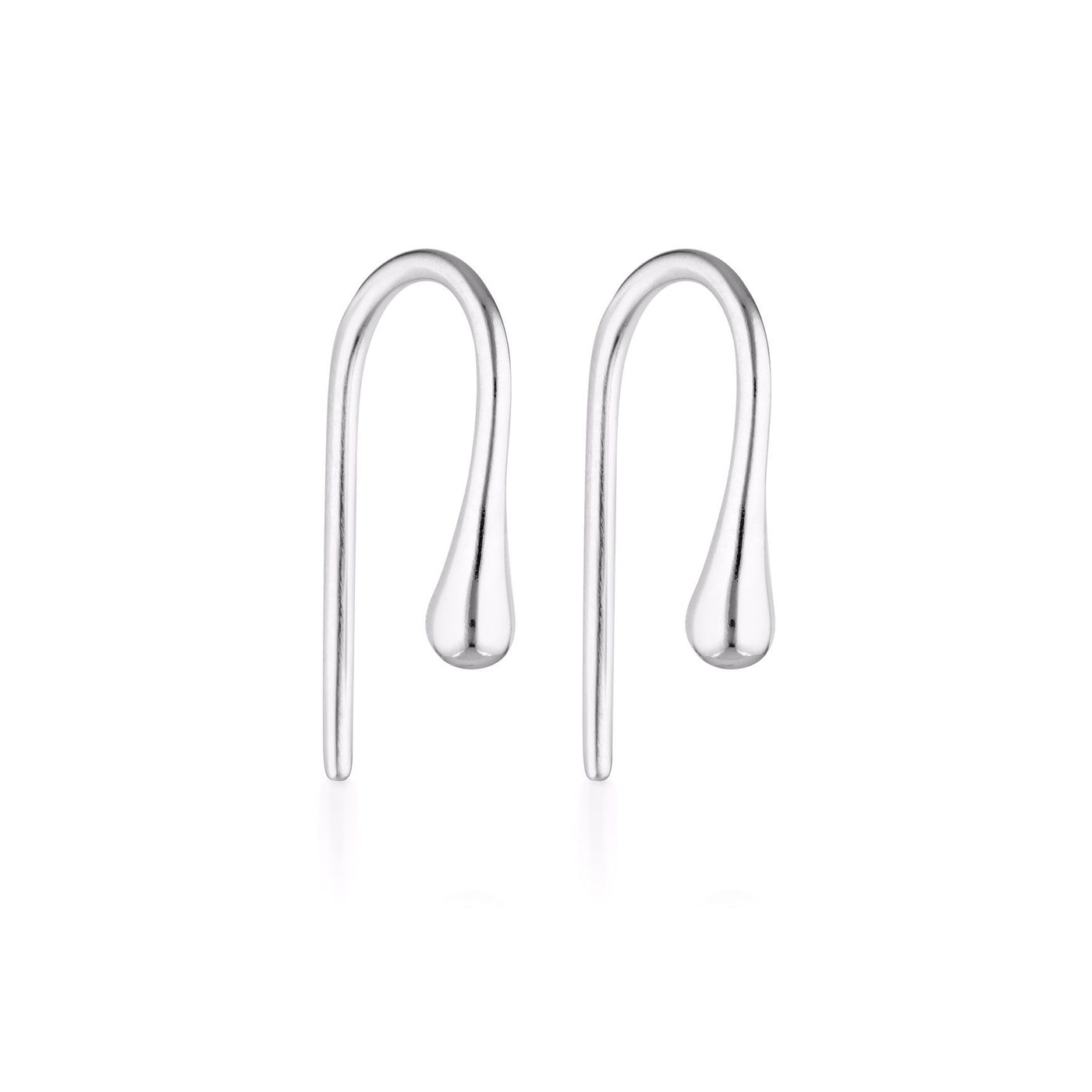 Linda Tahija Fluid Hook Earrings, Silver
