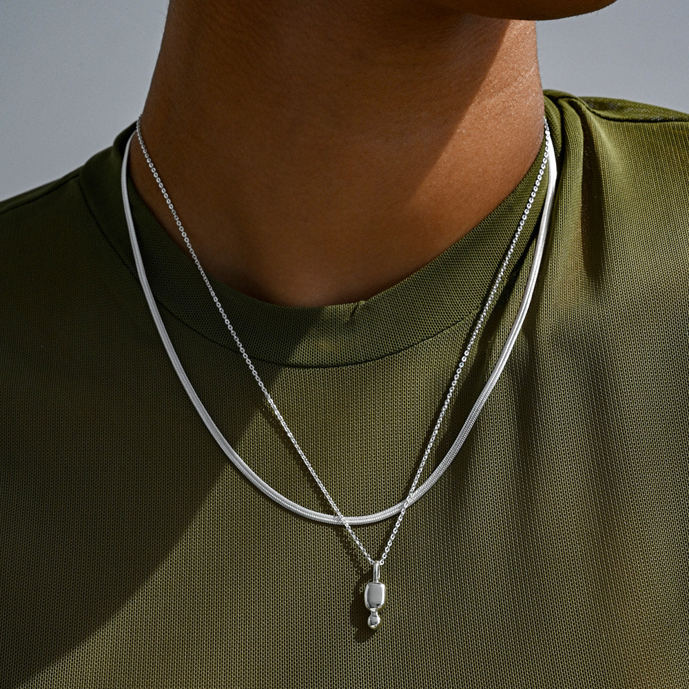 Linda Tahija Fluid Snake Chain Necklace, Silver