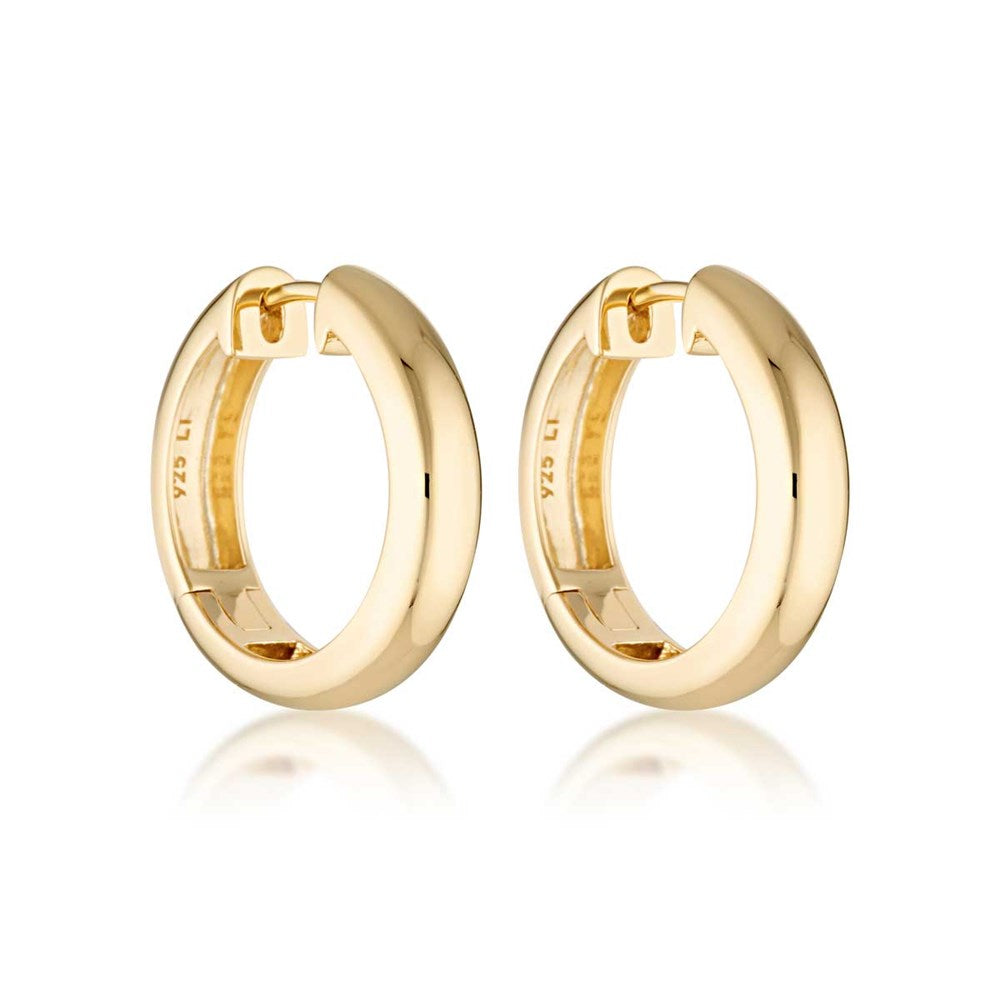 Linda Tahija Solar Max Hoop Earrings, Gold or Silver