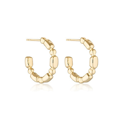 Linda Tahija Verge Hoop Earrings, Gold