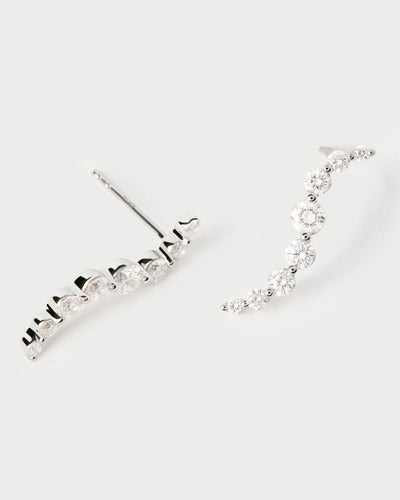 PD Paola Fine 18k Diamond and White Gold Venus Stud Earrings
