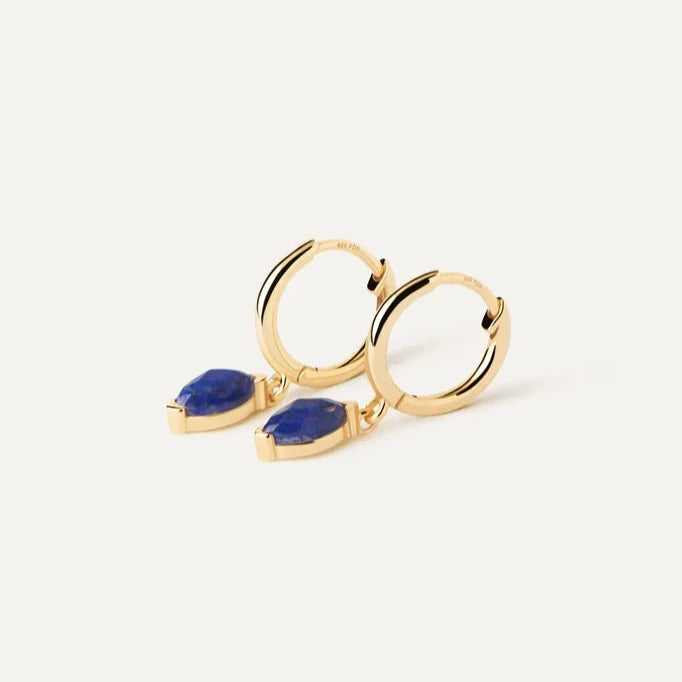 PD Paola Lapis Lazuli Nomad Hoops, Gold