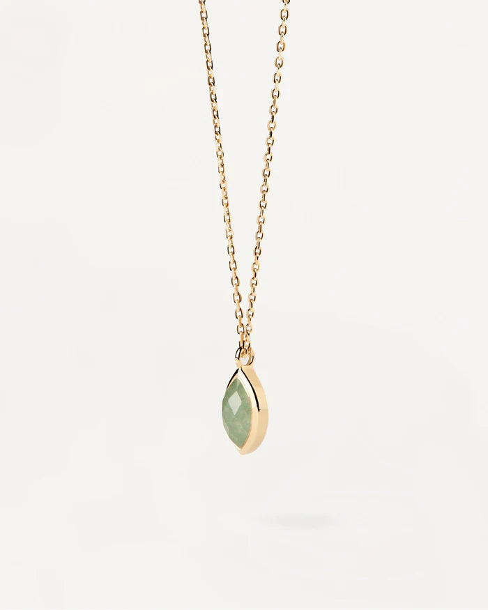 PD Paola Green Aventurine Nomad Necklace, Gold