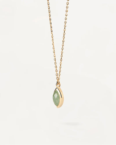 PD Paola Green Aventurine Nomad Necklace, Gold