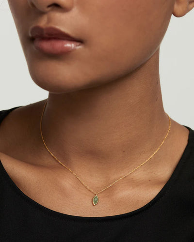 PD Paola Green Aventurine Nomad Necklace, Gold