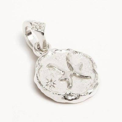 By Charlotte Cosmic Love Reversible Zodiac Pendant, Silver