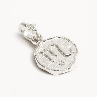 By Charlotte Cosmic Love Reversible Zodiac Pendant, Silver