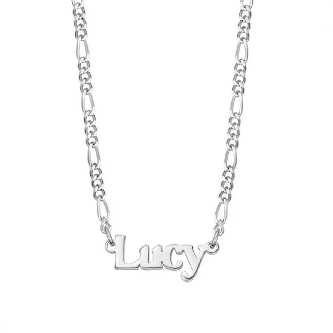 Daisy Personalised Name Necklace, Silver