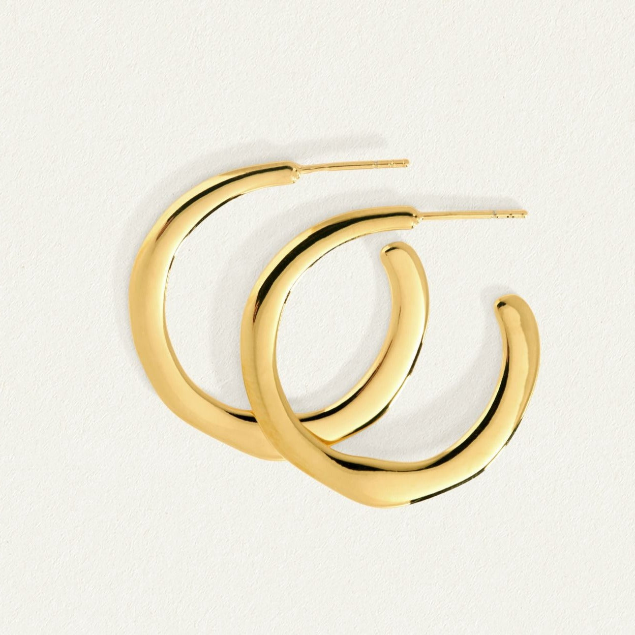 Temple of the Sun Circe Medium Hoops, Gold