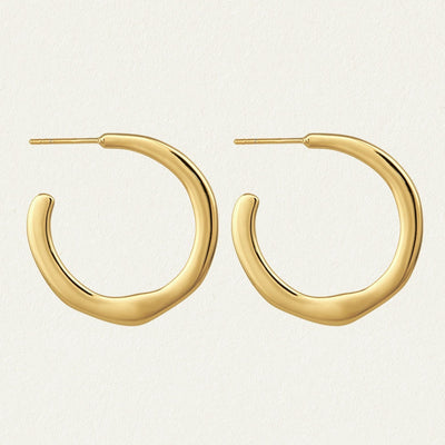 Temple of the Sun Circe Medium Hoops, Gold