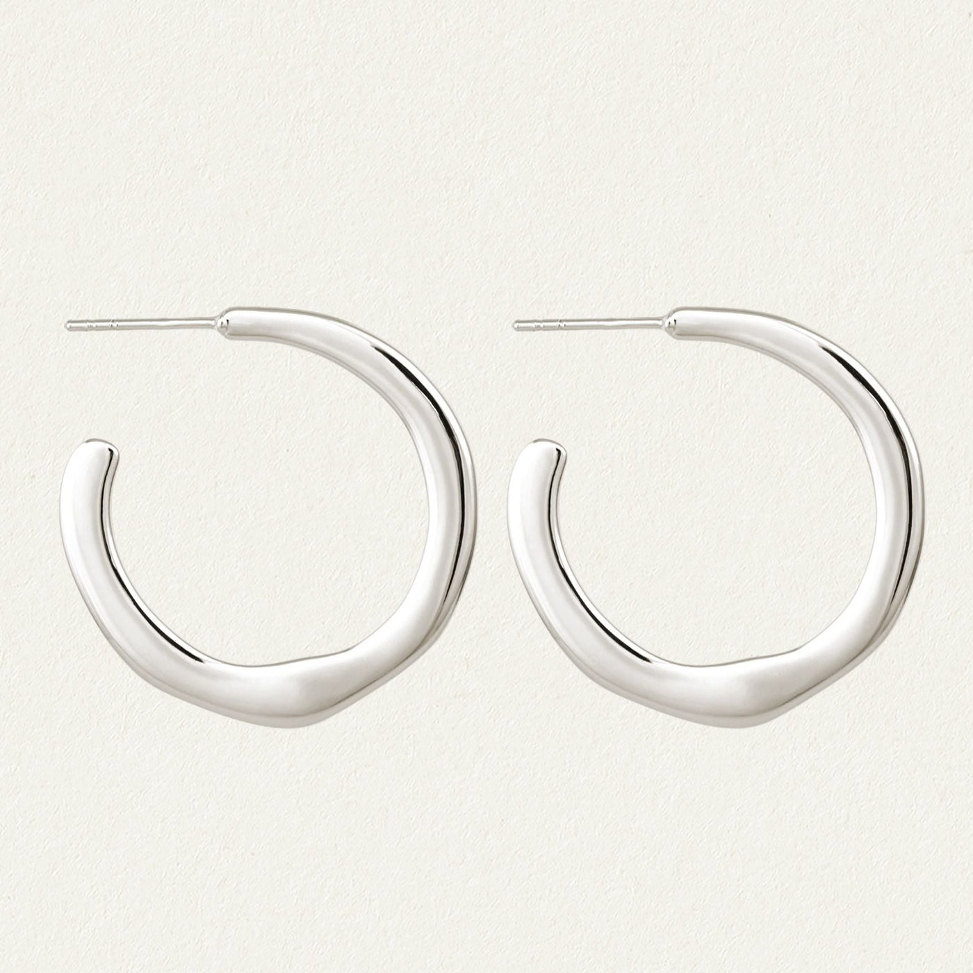 Temple of the Sun Circe Medium Hoops, Silver