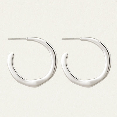 Temple of the Sun Circe Medium Hoops, Silver