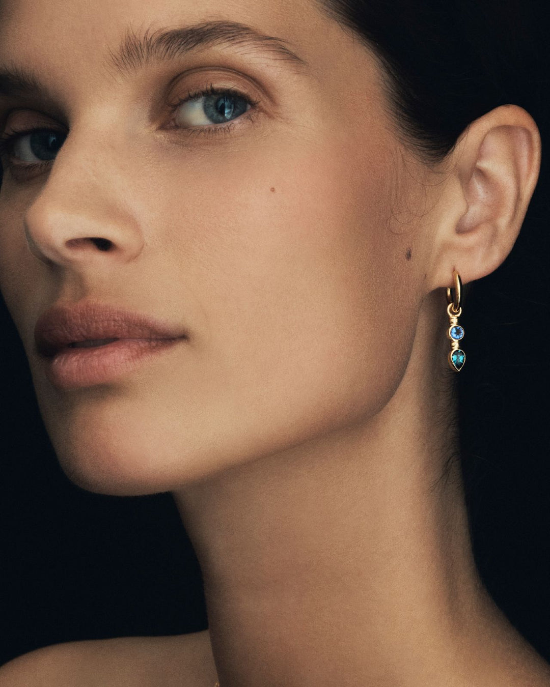 Temple of the Sun Teal Earrings, Gold – Lily and Mitchell