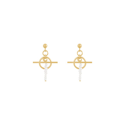 Alana Maria Alma Earrings, Gold