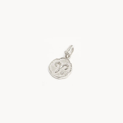 By Charlotte Cosmic Love Reversible Zodiac Pendant, Silver