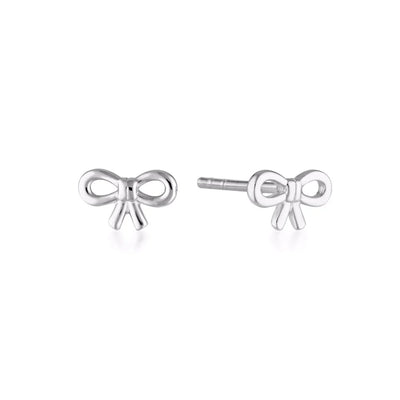 Linda Tahija Bow Stud Earrings, Gold or Silver