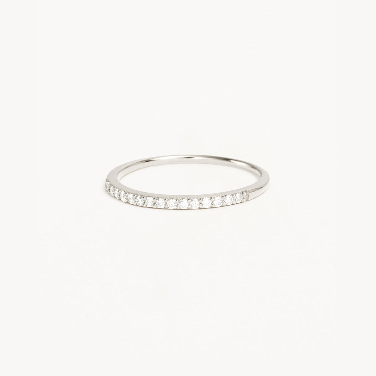 By Charlotte 14k White Gold Diamond Halo Ring