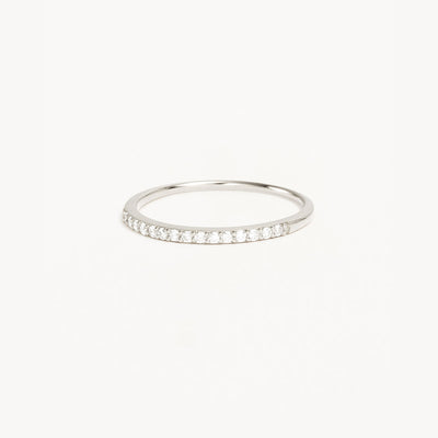 By Charlotte 14k White Gold Diamond Halo Ring