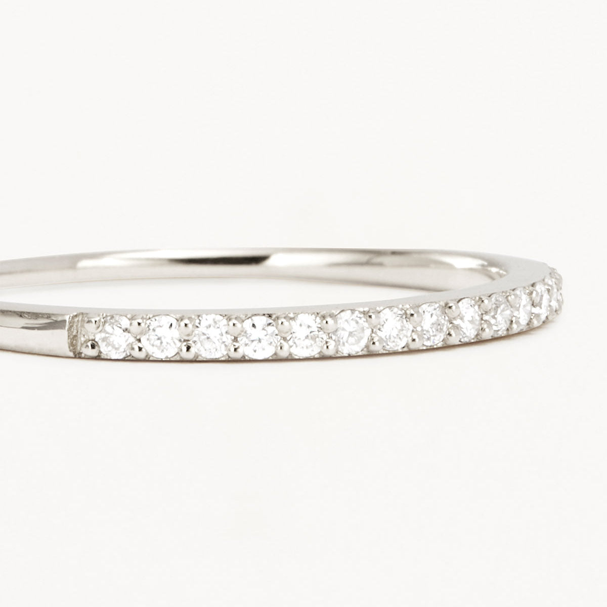 By Charlotte 14k White Gold Diamond Halo Ring