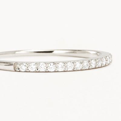 By Charlotte 14k White Gold Diamond Halo Ring