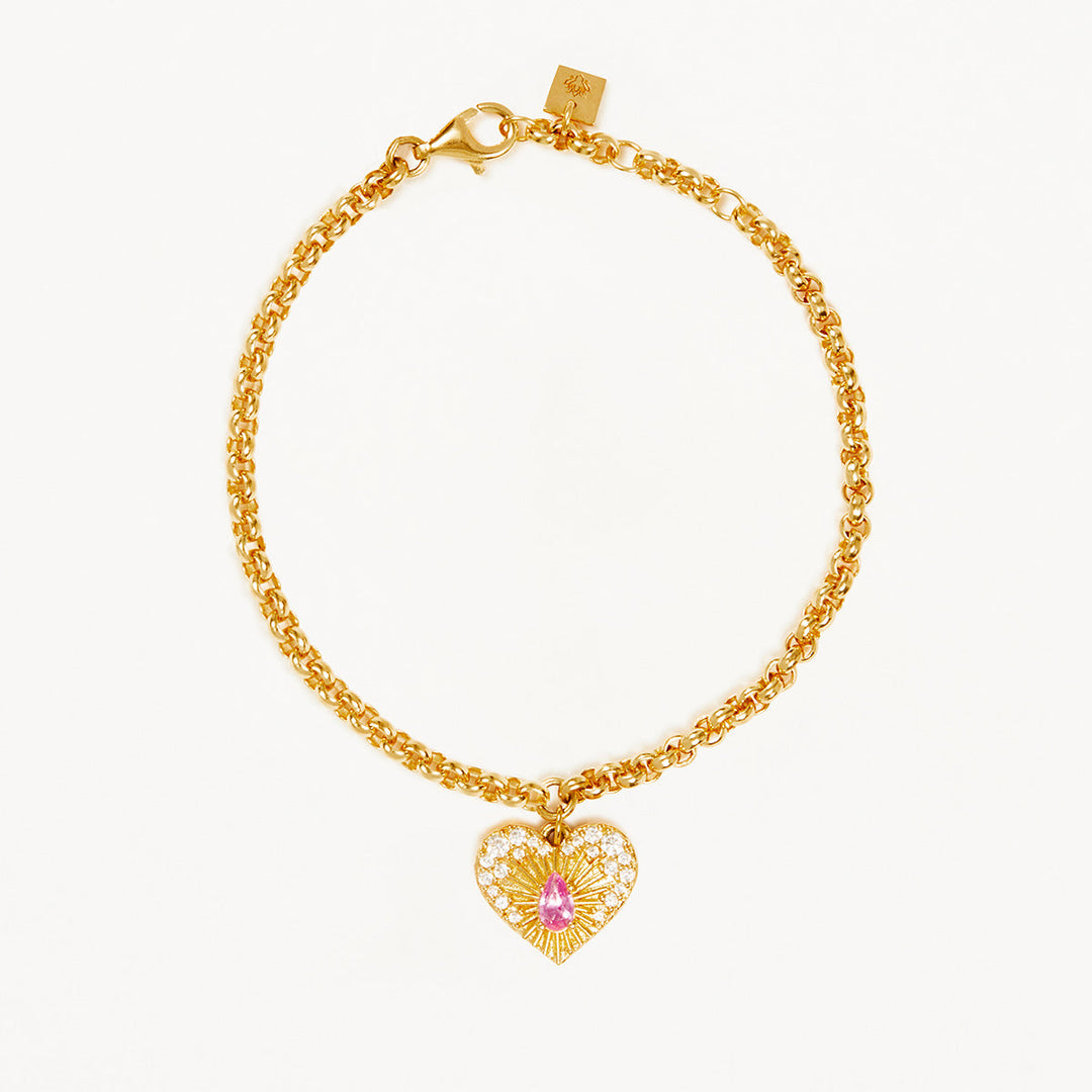 By Charlotte Connect With Your Heart Bracelet, Gold – Lily and