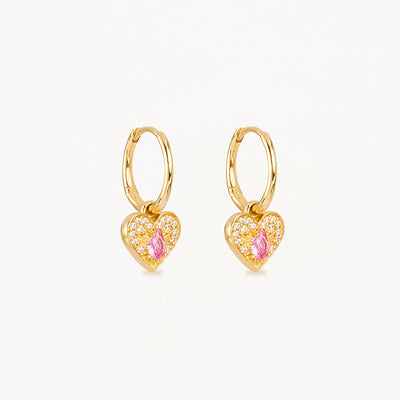 By Charlotte Connect With Your Heart Hoop Earrings, Gold