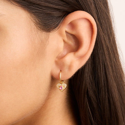 By Charlotte Connect With Your Heart Hoop Earrings, Gold