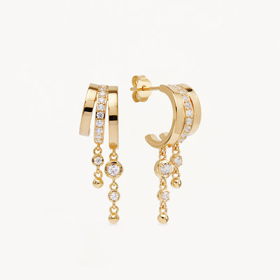 By Charlotte Ocean Mist Illusion Hoops, Gold