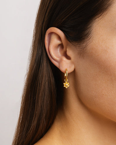 By Charlotte Bloom Within Lotus Hoops, Gold
